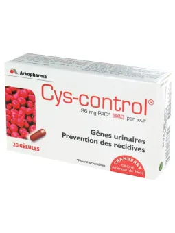 Cys control genes et preventions urinaires 20 gelules