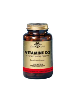Vitamine D3 100 gélules - Solgar