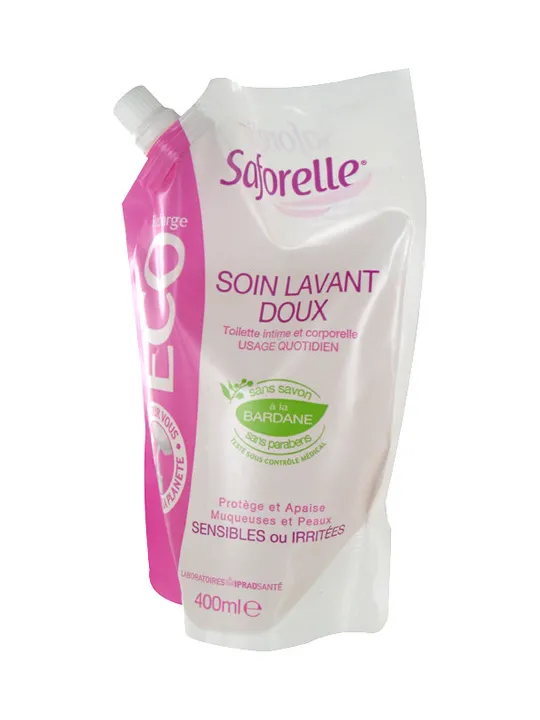 Saforelle eco recharge soin lavant doux px sensibles 400ml