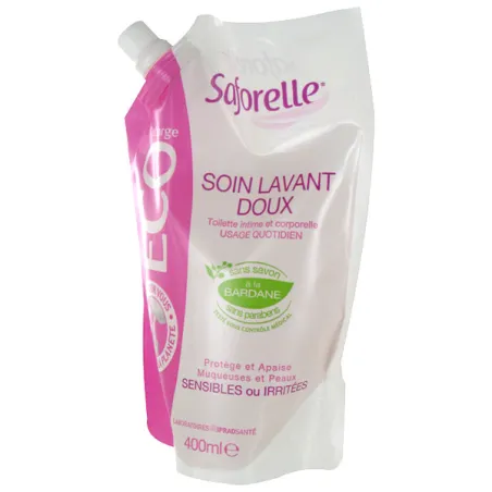 Saforelle eco recharge soin lavant doux px sensibles 400ml