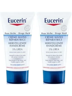 Crème mains réparatrice 5 % d'urée 2 x 75 ml