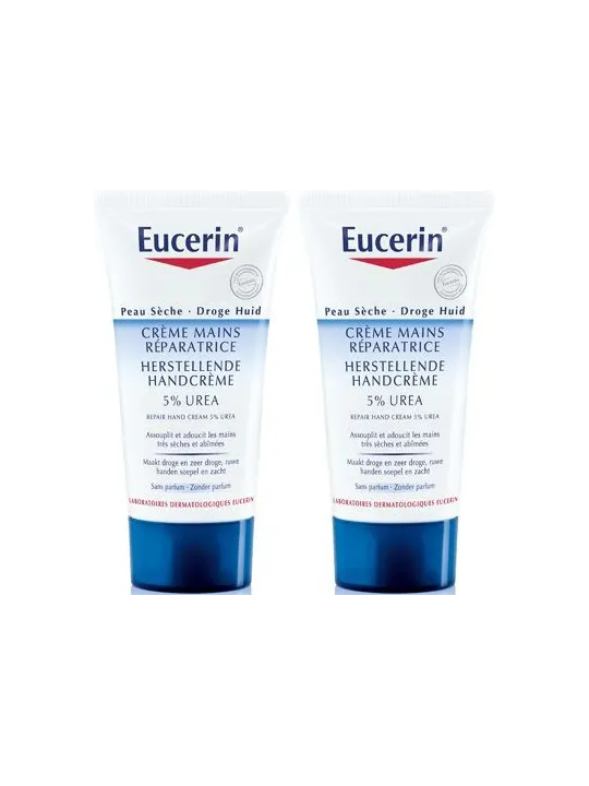 Crème mains réparatrice 5 % d'urée 2 x 75 ml