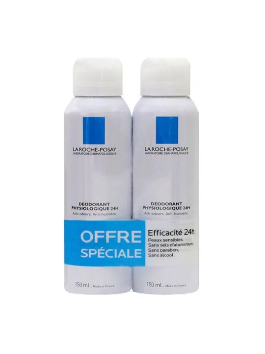Physio deodorant aérosol  lot de 2