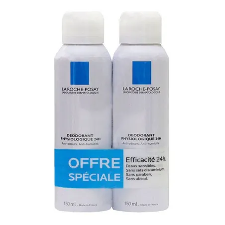 Physio deodorant aérosol  lot de 2