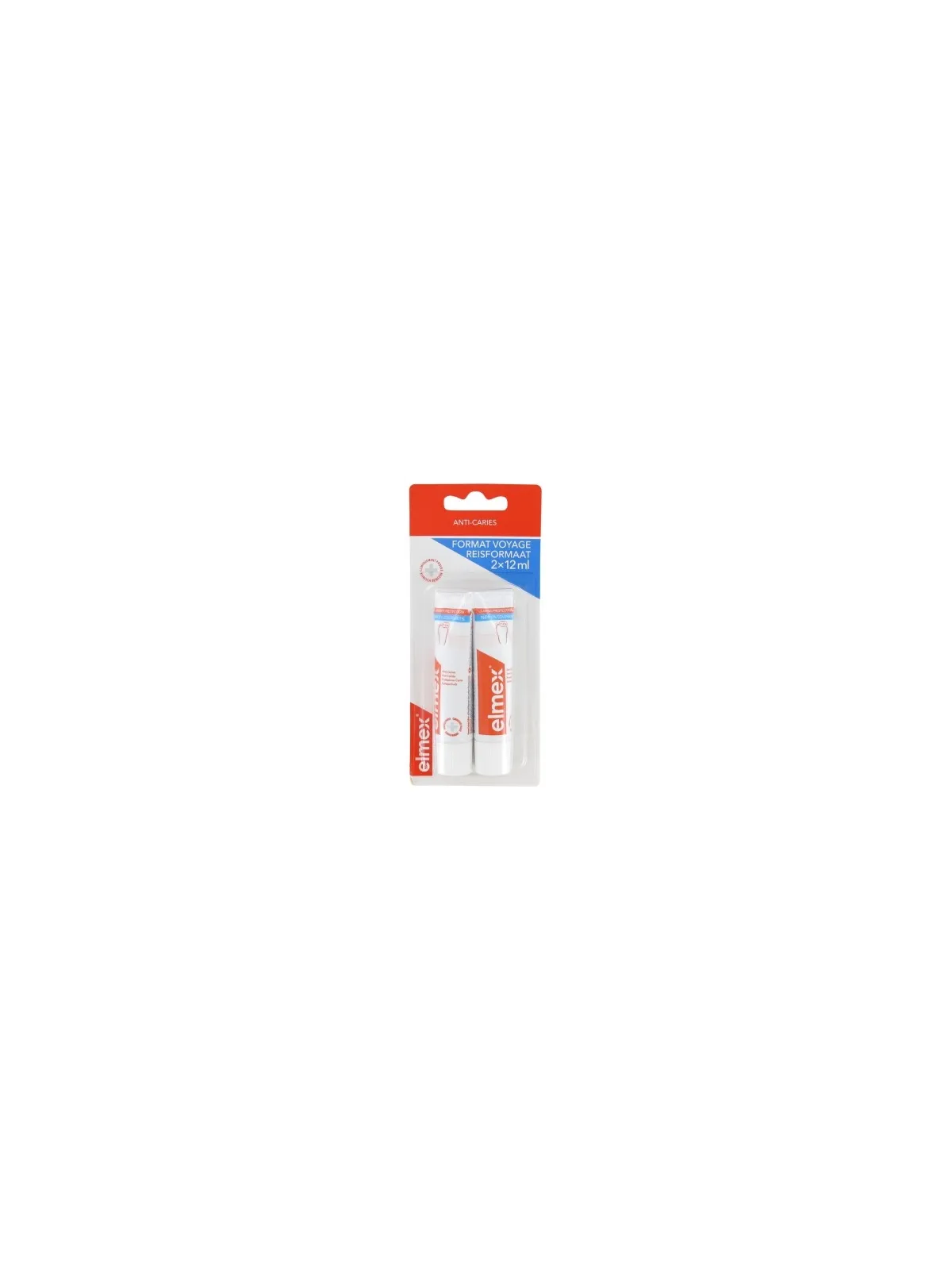 ELMEX Dentifrice Anti-Caries tubes de voyage 2x12ML