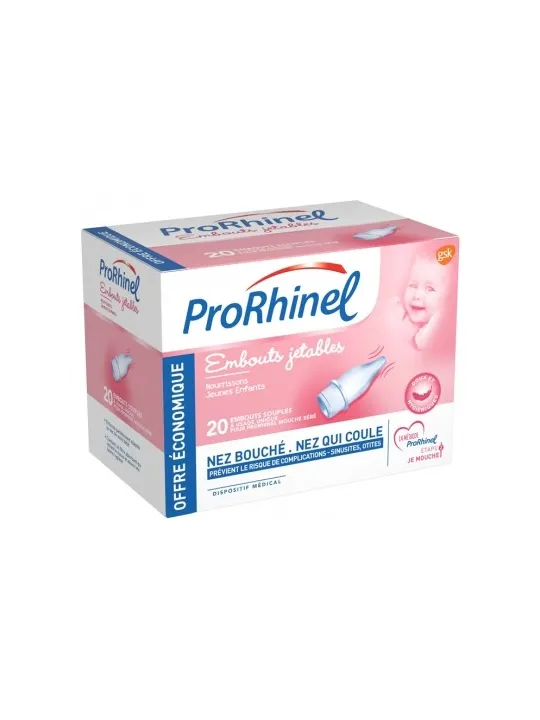 PRORHINEL Embouts Jetables Souples pour Mouche-Bébé boite de 20