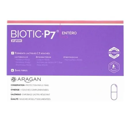 ARAGAN Biotic P7 Entéro Gélules boite de 30