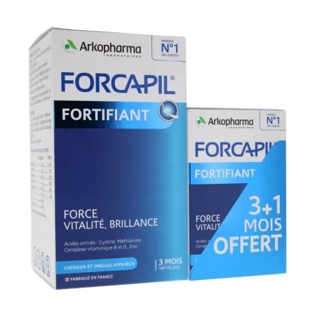 ARKOPHARMA Forcapil Cheveux et Ongles Gélules boite de 180 + 60 Offertes
