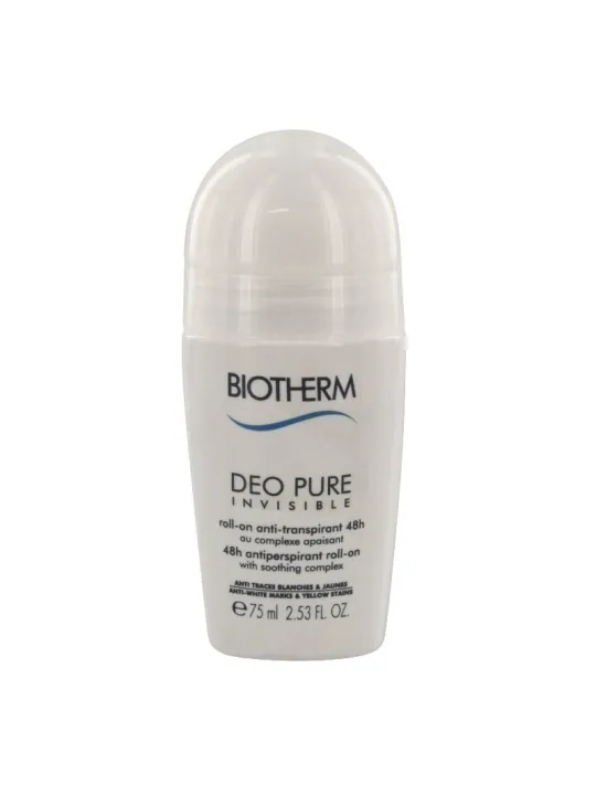 Biotherm déo pure invisible roll-on anti-transpirant 48h 75ml
