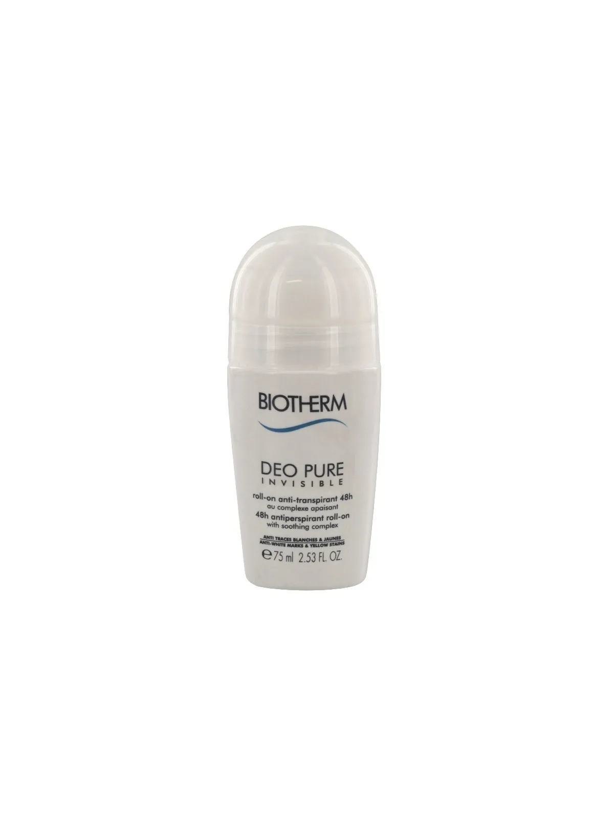 Biotherm déo pure invisible roll-on anti-transpirant 48h 75ml
