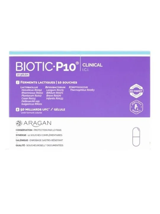 ARAGN Biotic P10 Clinical Gélules boite de 20