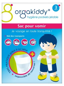 ORGAKIDDY Sac pour Vomir Paquet de 3