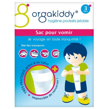 ORGAKIDDY Sac pour Vomir Paquet de 3