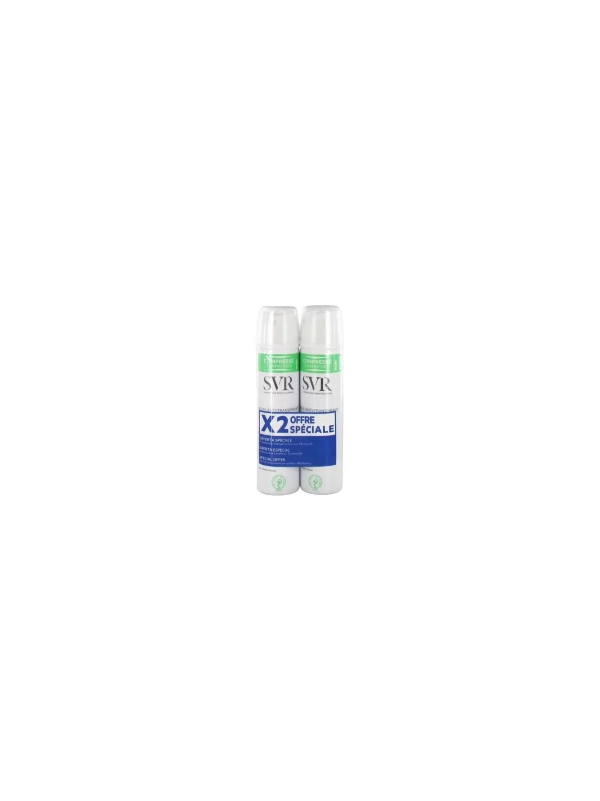 SVR Spirial Déodorant Anti-Transpirant Spray 2x75ML