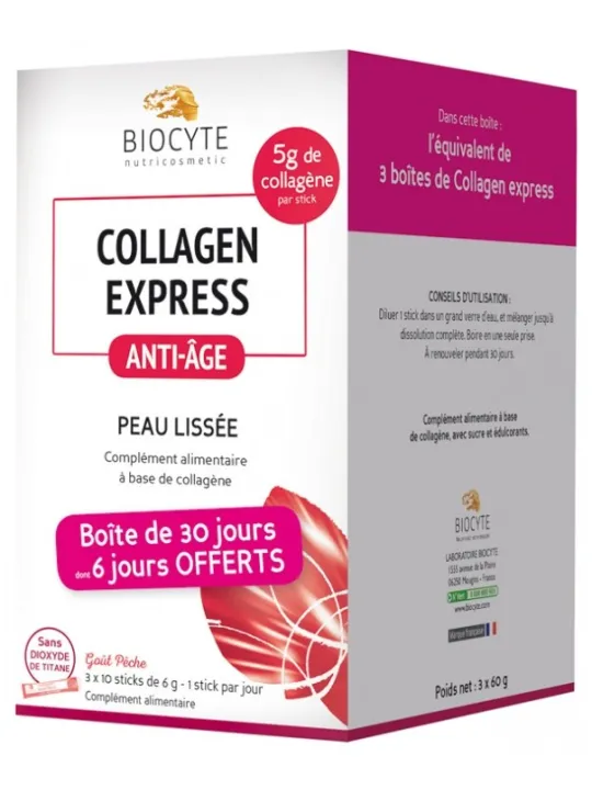 BIOCYTE Collagen Express Sticks boite 30