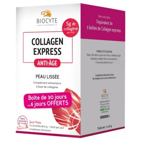 BIOCYTE Collagen Express Sticks boite 30