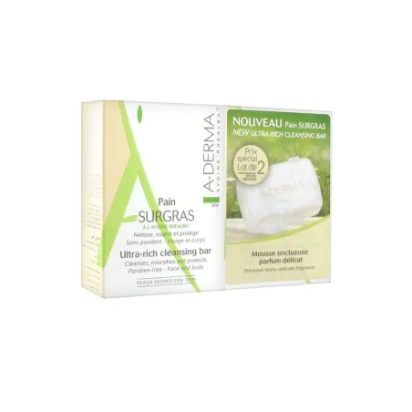 Aderma pain surgras lot de 2x100g