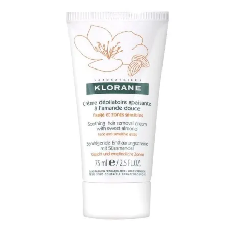 Klorane Crème Dépilatoire Apaisante à l'Amande Douce 75ml