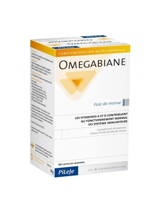 Pilèje omegabiane foie de morue 80 capsules