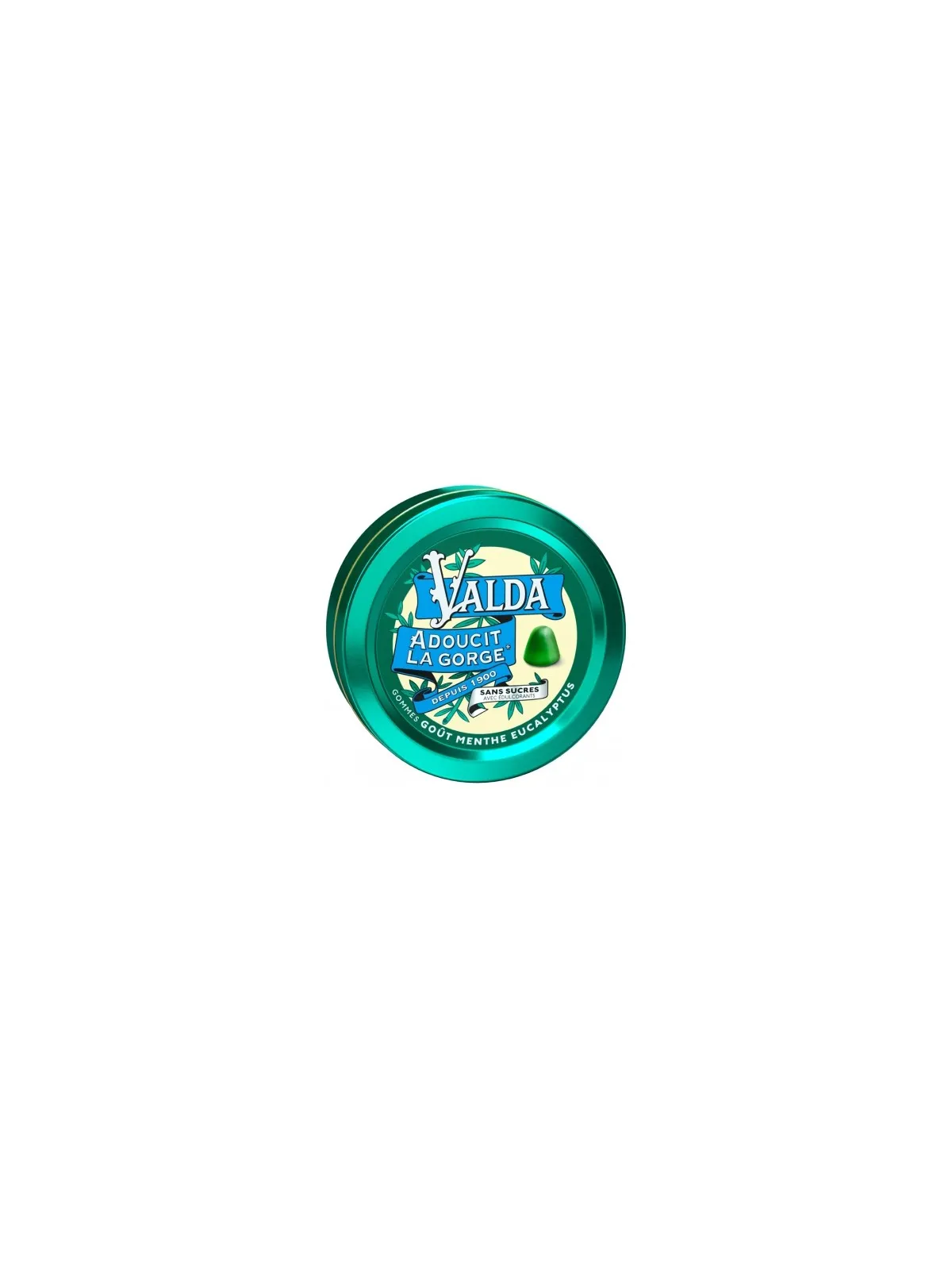VALDA Gommes Sans Sucre Menthe Eucalyptus boite de 50