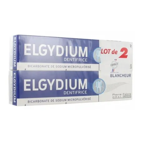 ELGYDIUM Dentifrice Blancheur 2x75ML