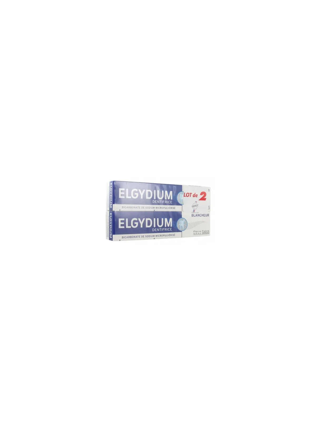 ELGYDIUM Dentifrice Blancheur 2x75ML