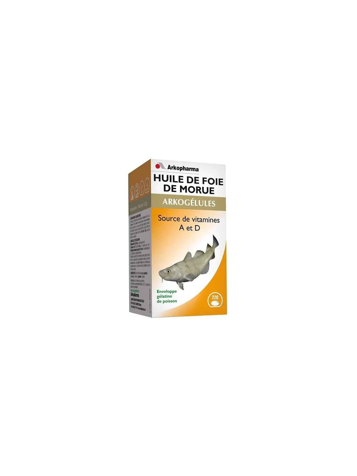 Arkogélules Huile de Foie de Morue 220 capsules
