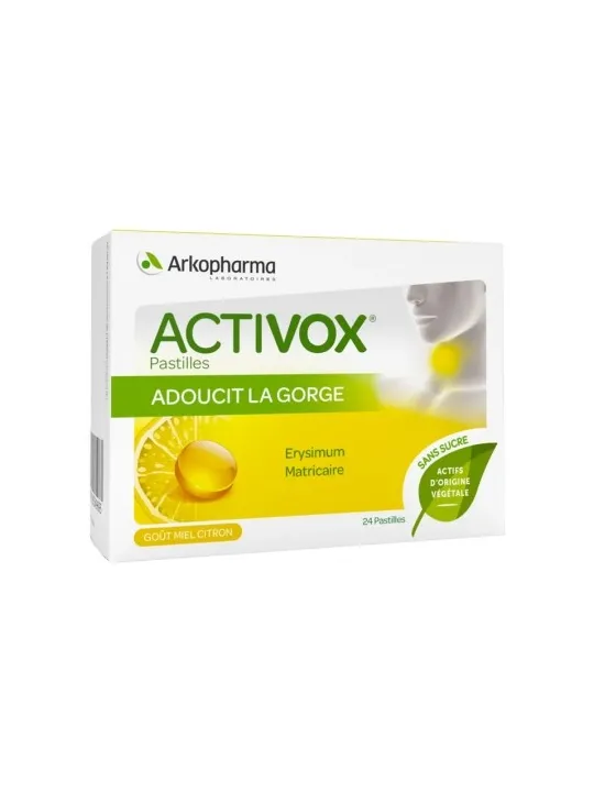 ARKOPHARMA Activox Pastilles Arôme Miel Citron boite de 24