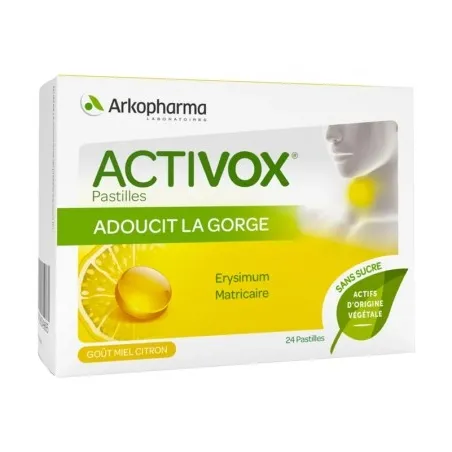 ARKOPHARMA Activox Pastilles Arôme Miel Citron boite de 24