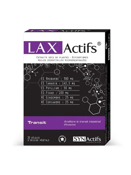 Synactifs laxactifs boite de 20 gélules