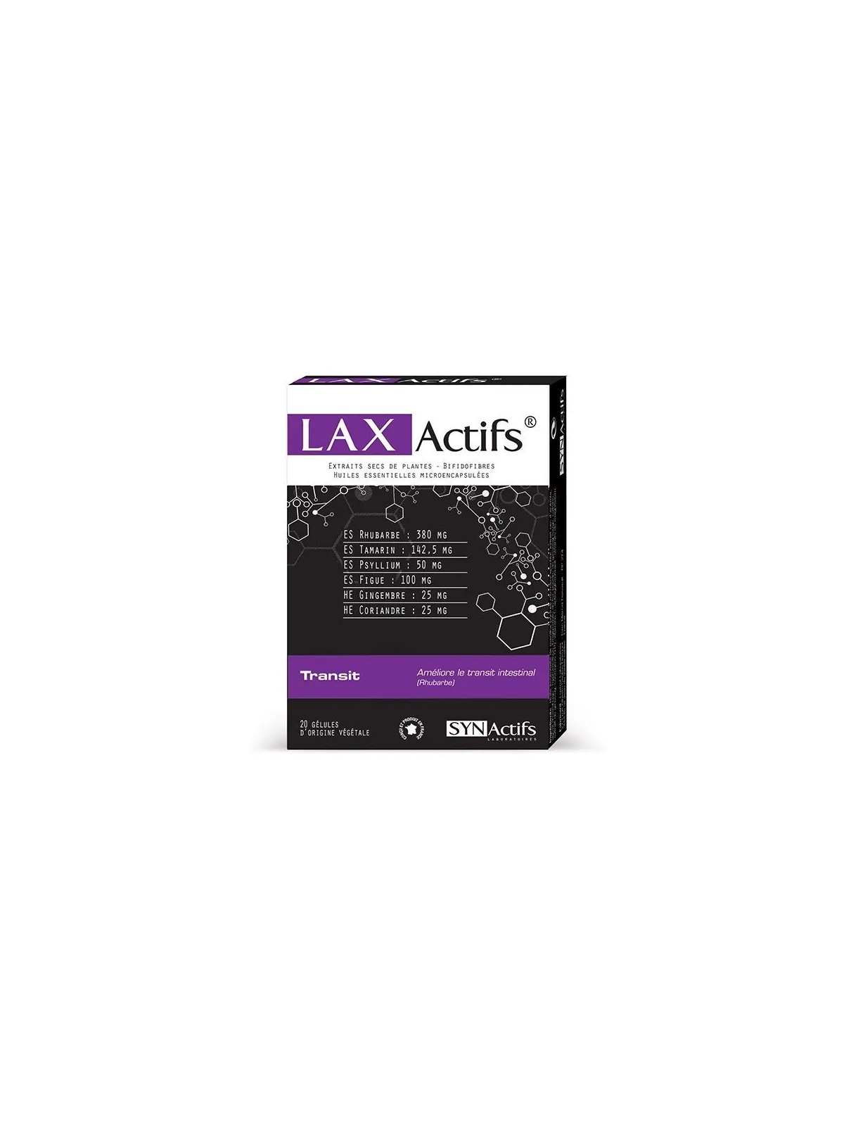 Synactifs laxactifs boite de 20 gélules