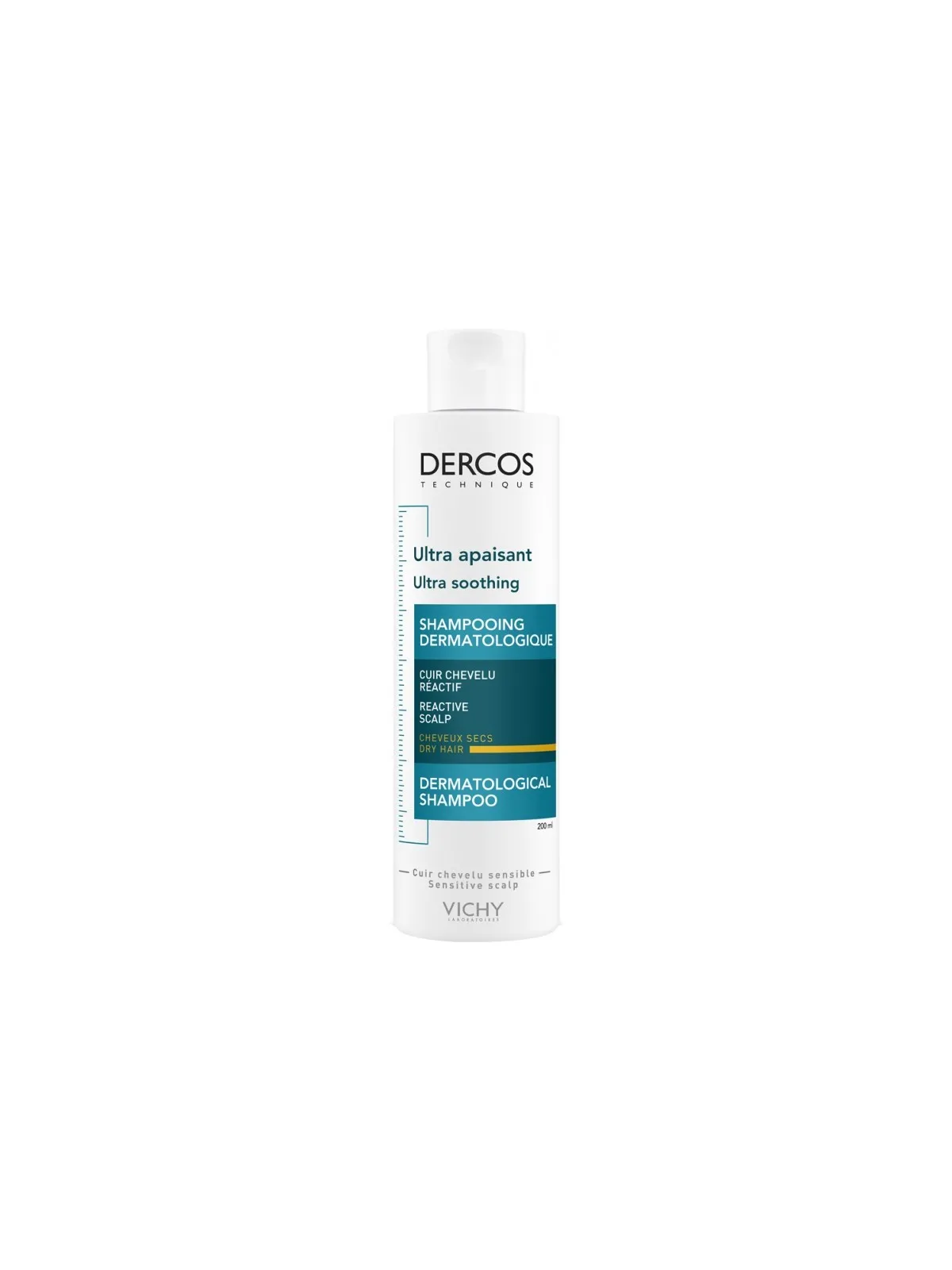 VICHY Dercos Ultra Apaisant Shampoing Cheveux Secs 200ML