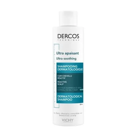 VICHY Dercos Shampoing Ultra Apaisant Cheveux Normaux à Gras 200ML