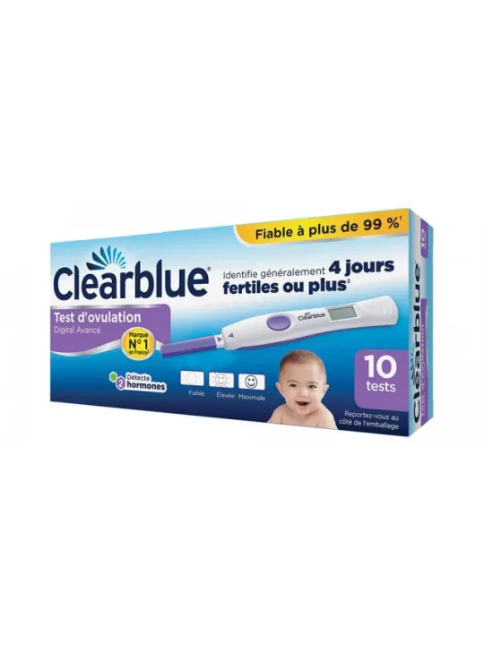CLEARBLUE Test d'ovulation Digital Avancé boite de 10