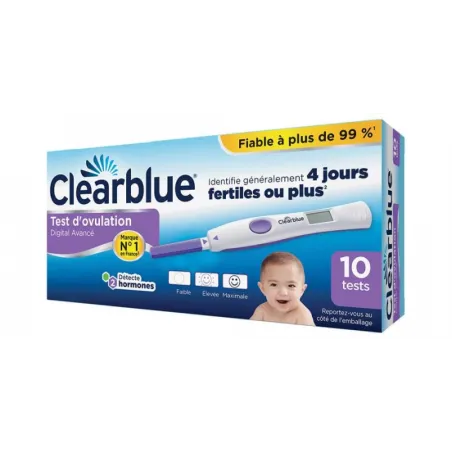 CLEARBLUE Test d'ovulation Digital Avancé boite de 10