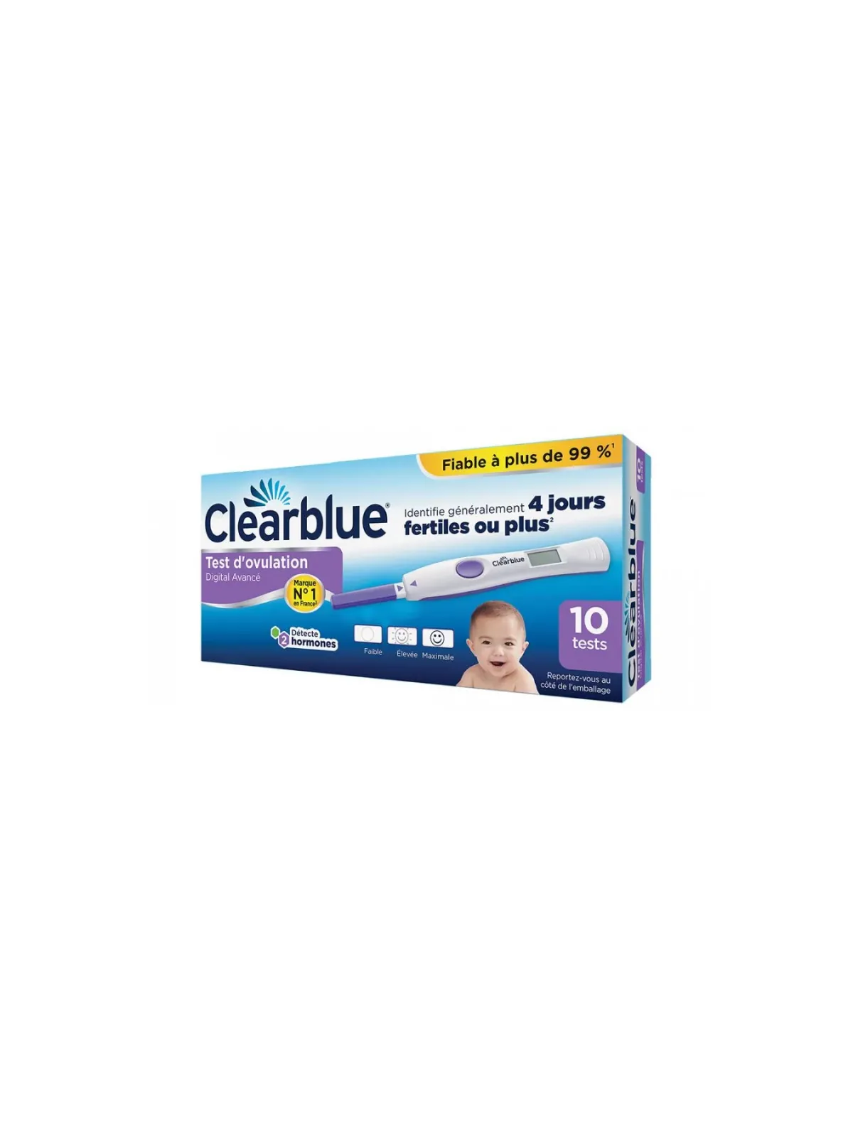 CLEARBLUE Test d'ovulation Digital Avancé boite de 10