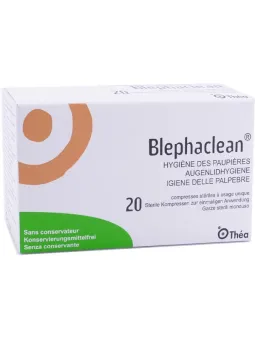 BLEPHACLEAN Hygiène des Paupières Compresses boite de 20