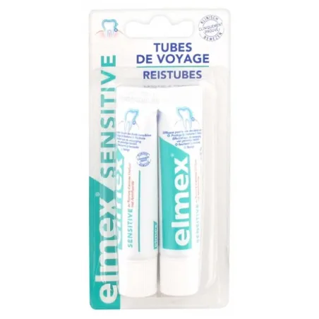 ELMEX Dentifrice Sensitive de Voyage 2x12ML