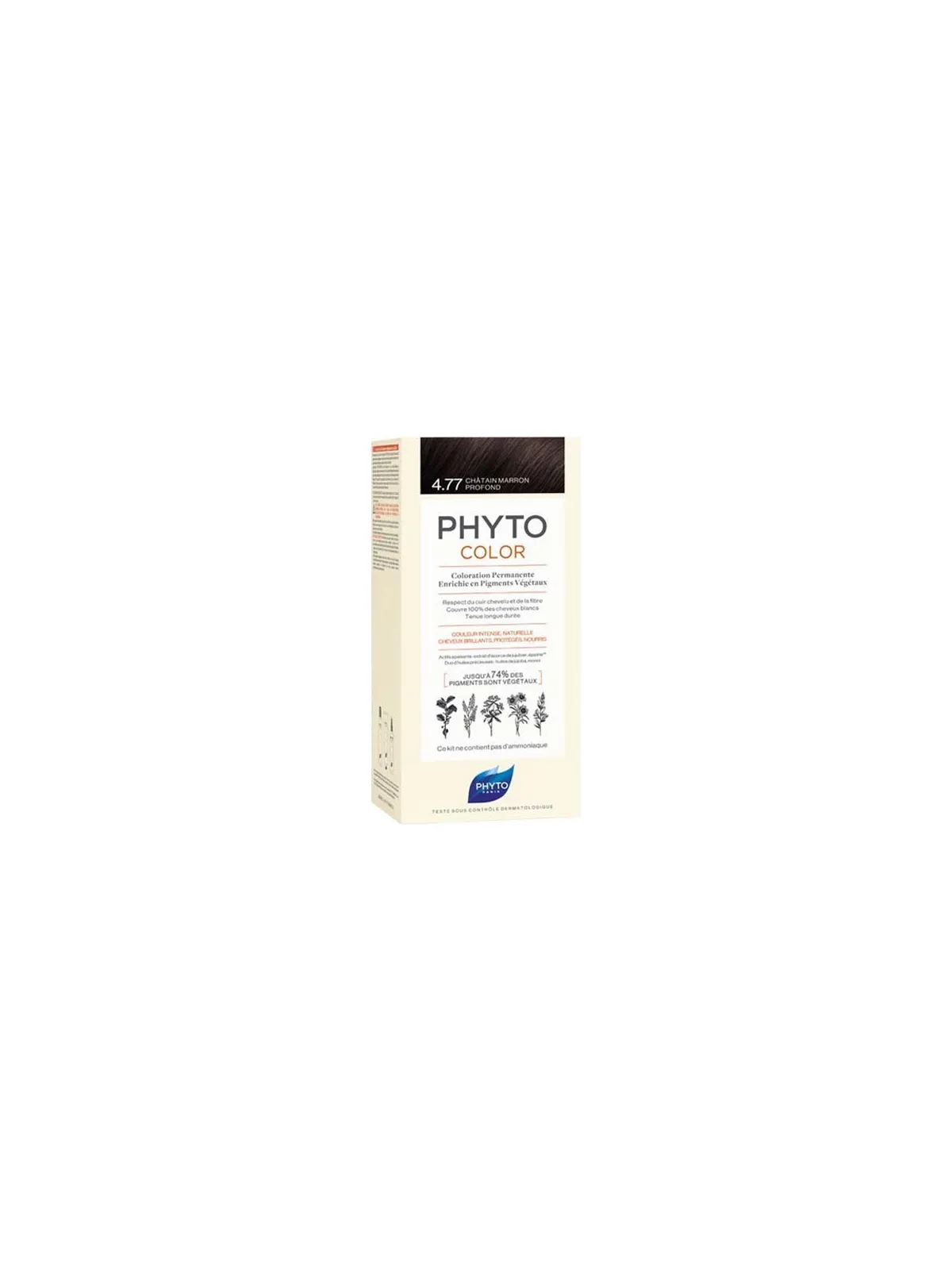Phyto phytocolor coloration permanente 4.77 châtain marron profond 112ml