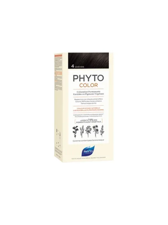 Phyto phytocolor coloration permanente 4 châtain 112ml