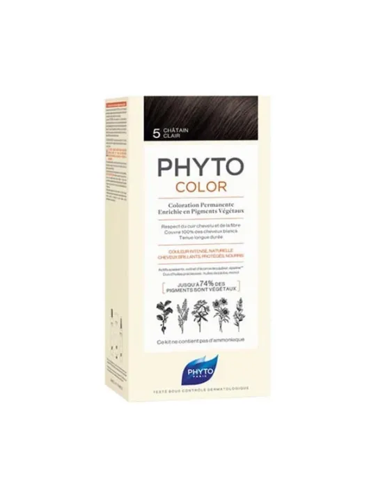 Phyto phytocolor coloration permanente 5 châtain clair 112ml