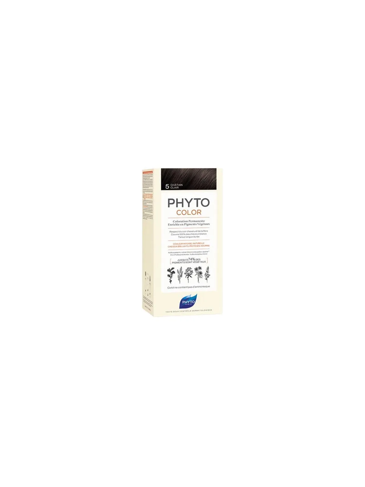 Phyto phytocolor coloration permanente 5 châtain clair 112ml