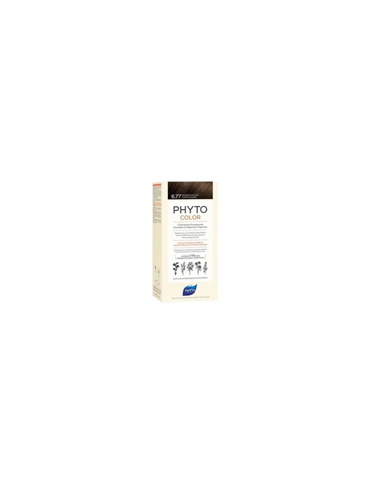 Phyto phytocolor coloration permanente 6.77 marron clair cappuccino 112ml
