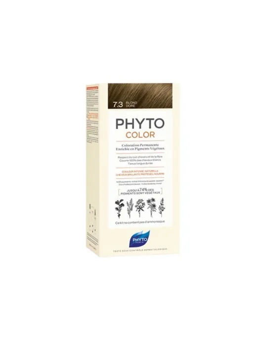 Phyto phytocolor coloration permanente 7.3 blond doré 112ml