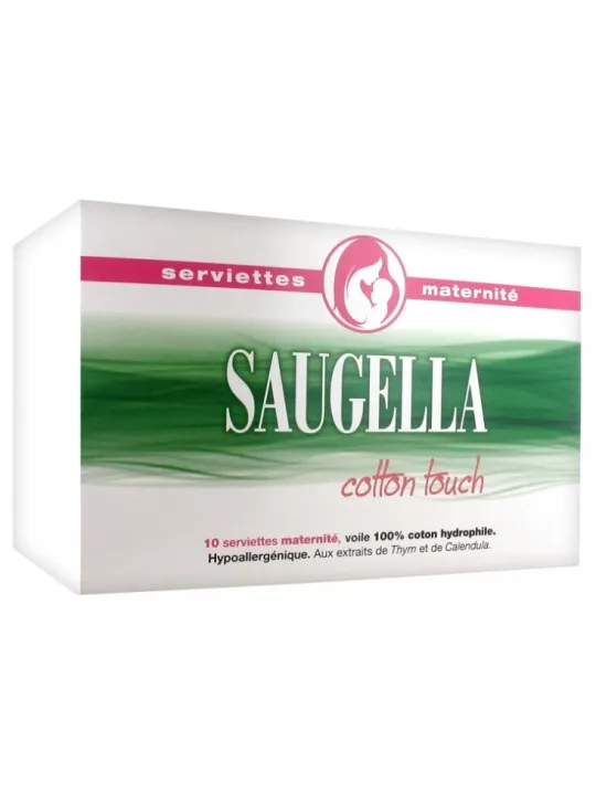 SAUGELLA Cotton Touch Serviettes Maternité Paquet de 10