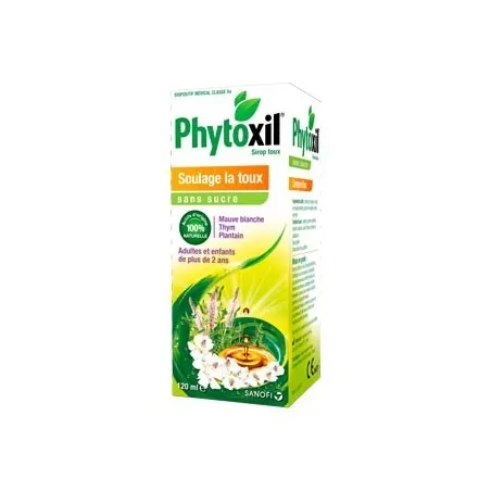 Sanofi phytoxil sirop toux sans sucre flacon 120ml