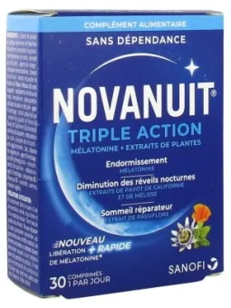 SANOFI Novanuit Triple Action Sommeil Gélules boite de 30