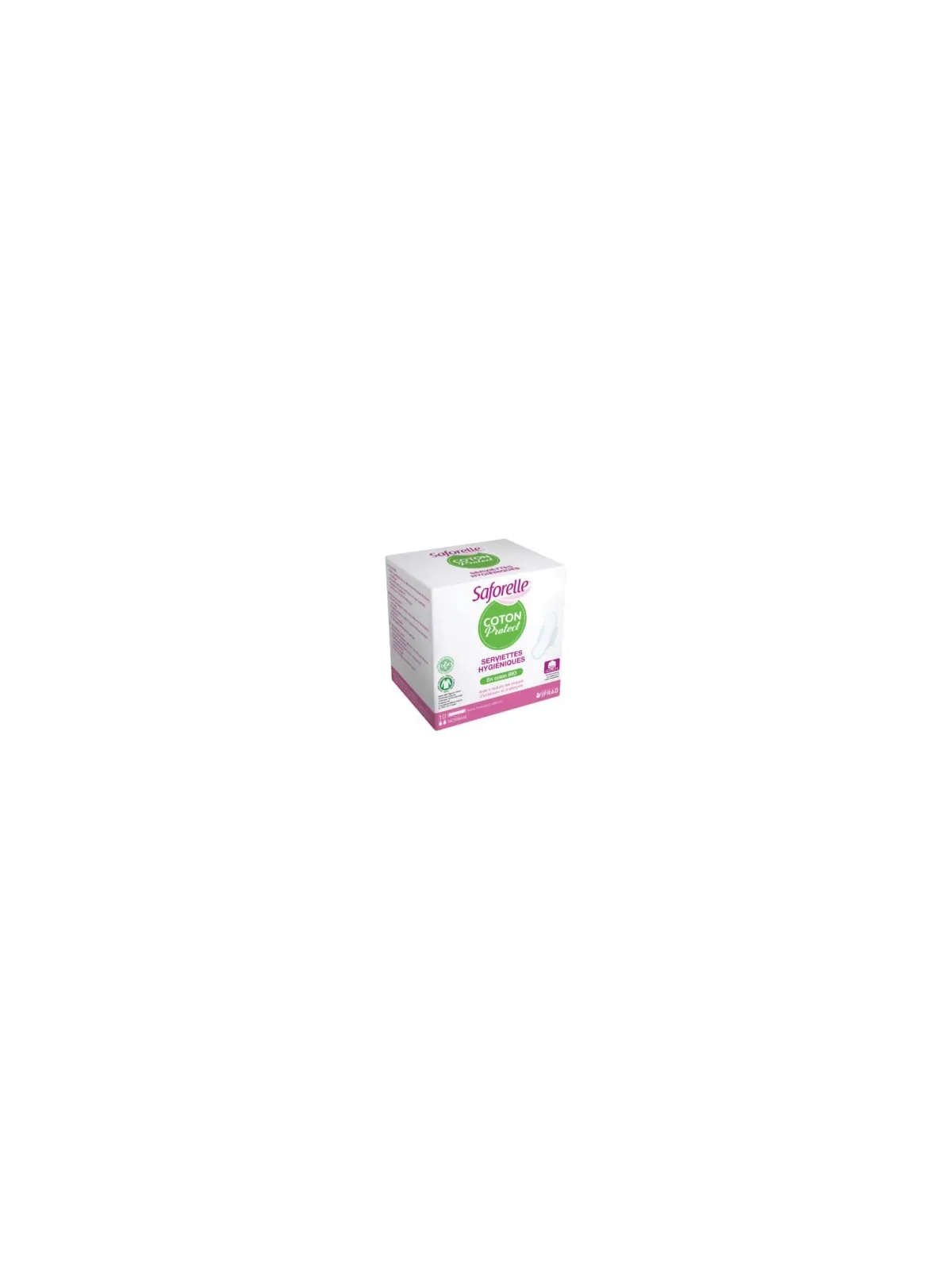 Saforelle serviettes hygiéniques coton bio nuit boite de 10