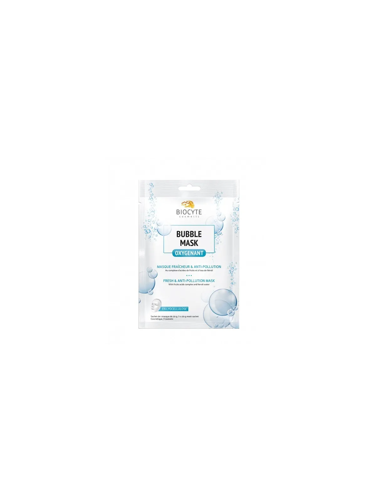 BIOCYTE Bubble Mask Oxygenant Masque Fraîcheur & Anti-Pollution 1 sachet 20G