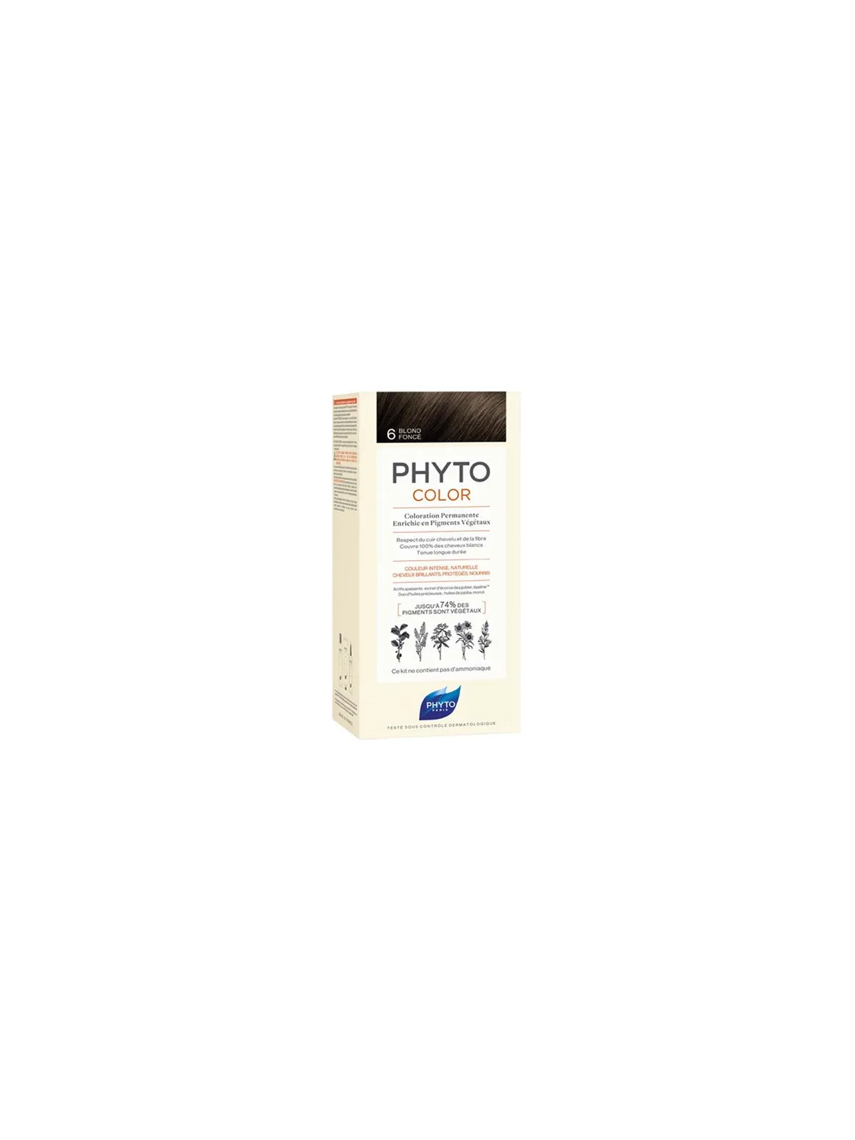 Phyto phytocolor coloration permanente 6 blonde foncé 112ml